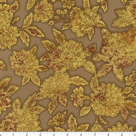 kaufman metallic fiorella fabric|Robert Kaufman – Fiorella – Flowers W/ Met Gold – .